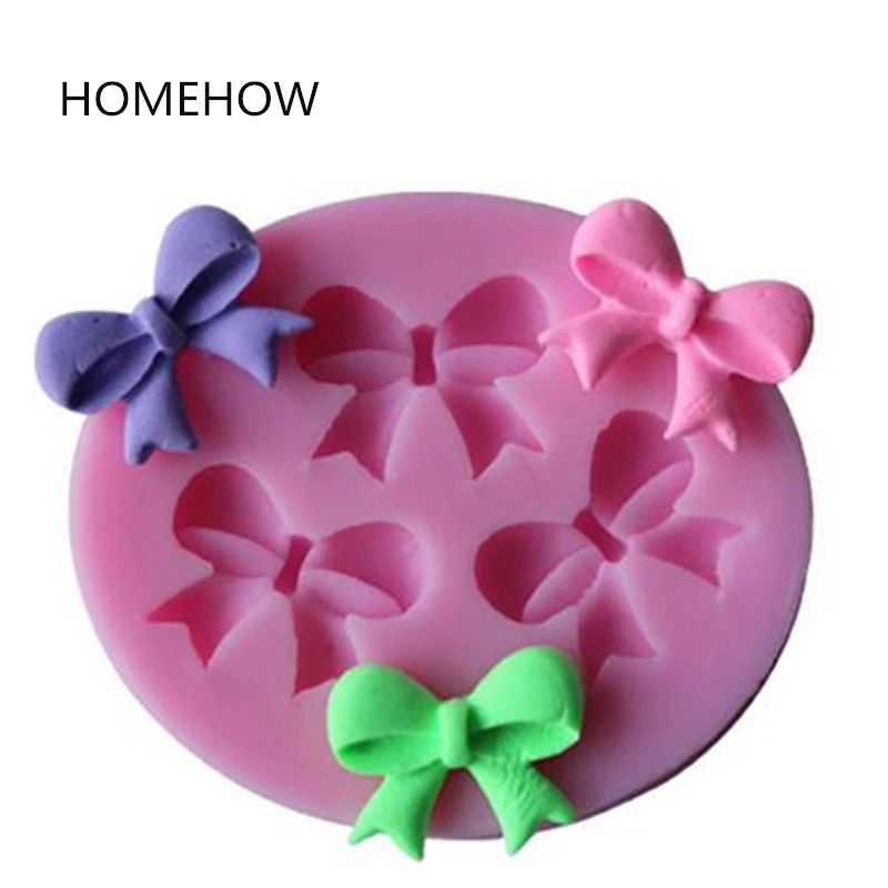 

1PC/Lot Bow Knot Silicone Cake Mold 5.8*5*0.8cm DIY Cupcake Candy Chocolate Decorating Mold Silicone Form Soap Mold