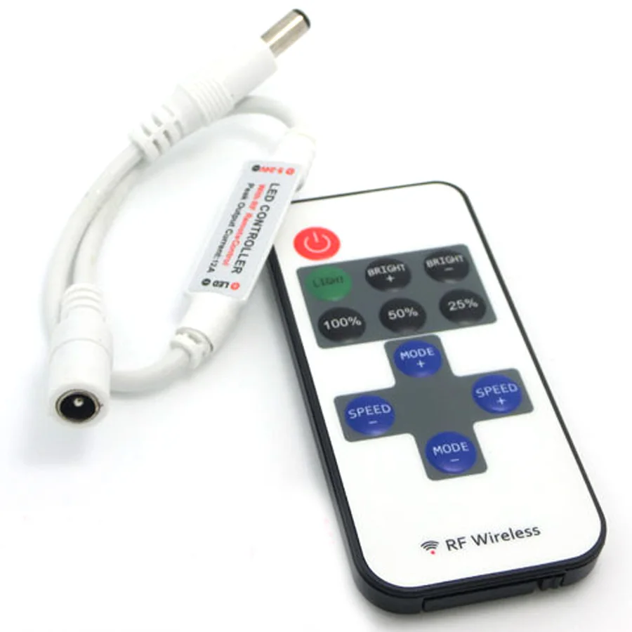 Remote Control 11Key RF LED Controller Dimmer DC 5 24 V for SMD 3528