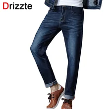 Drizzte männer jeans plus größe 28 bis 46 trendy verjüngt stretch schlank jeans blue denim jean hosen hosen