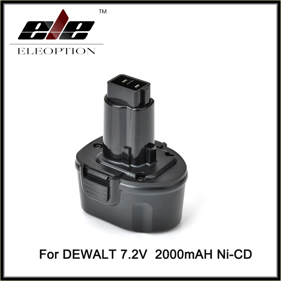 

High Quality Eleoption 7.2V 2.0AH 2000mAh Ni-CD DW9057 DE9057 DE9085 Battery for DEWALT Cordless Power Tool