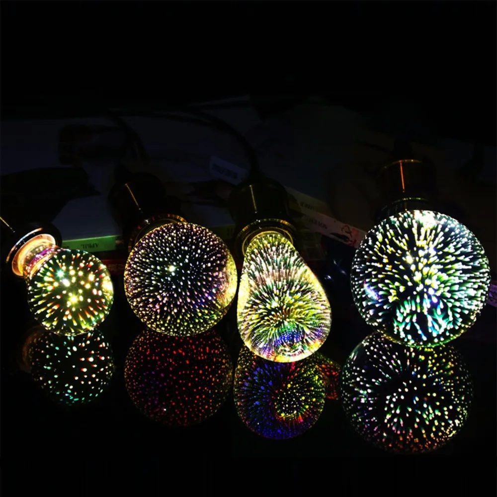 Beste GreenEye Led Gloeilamp 3D Decoratie Lamp 220 v 110 v LED Edison E27 ST64 G80 G95 A60 Vakantie Lichten Nieuwigheid Kerst Lamp