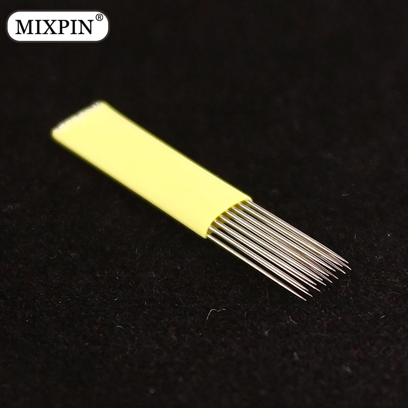 

100PCS Microblading Shading Blades Tattoo Needles 15 Pins DOUBLE ROW Microblading Needles 15M1 Fog Brow Needle