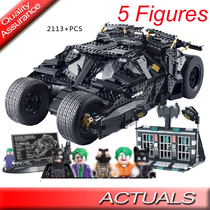 

Marvel Batmobile The Tumbler Armored Chariot Building Blocks Super Heroes Armored Car Bricks Educational Toy Fit 76023 2113pcs