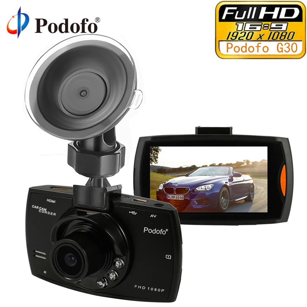 Podofo Автомобильная камера G30 Full HD 1080 P 2,7