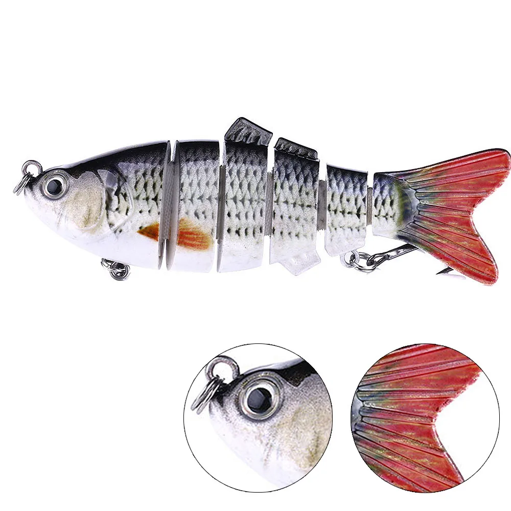 

Artificial Fishing Bait 3D Lure 6 Segments Sea Fishing Lures Tackle Tool