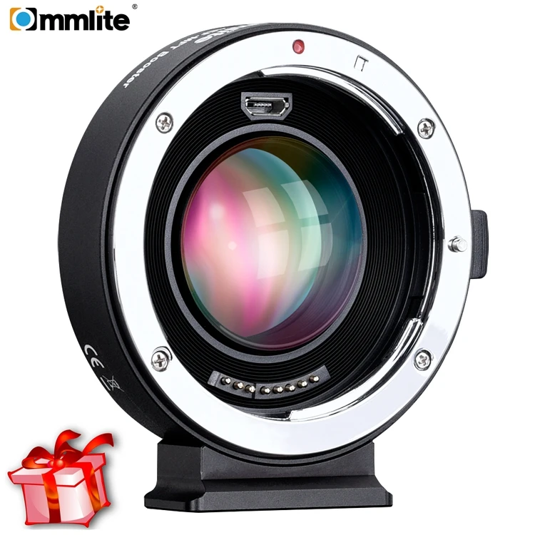 Commlite AEF-MFT Booster 0.71x фокусный редуктор AF адаптер для объектива Canon EF Panasonic/Olympus M4/3 |