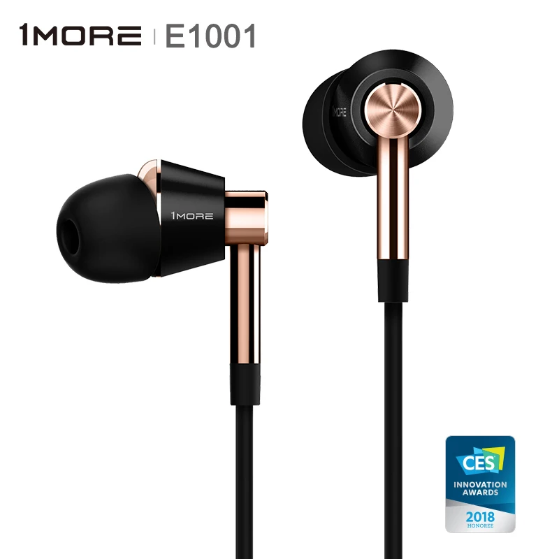 

1MORE E1001 Triple Driver HiFi In-ear Earphone 2 Balanced Armatures+Dynamic Driver IEM with Mic Line-controls for Xiaomi Huawei