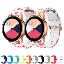 20 мм силиконовый ремешок для samsung Galaxy Watch Active 42 мм S2 классический ремешок для часов amazfit bip huawei watch 2 браслета S/L Размер