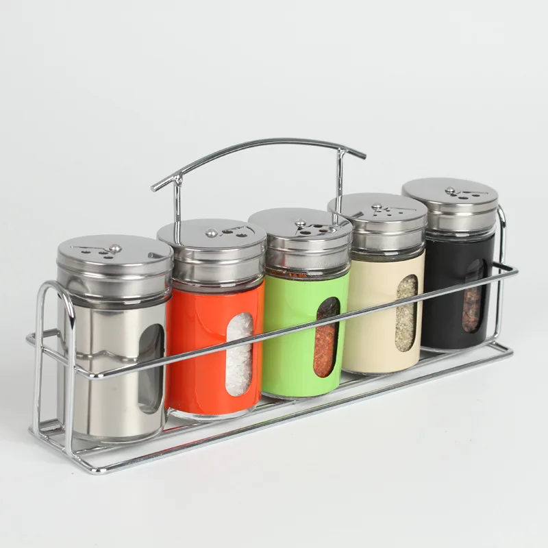 Buy SAFEBET 5Pcs Stainless Steel Spice Storage Jar
