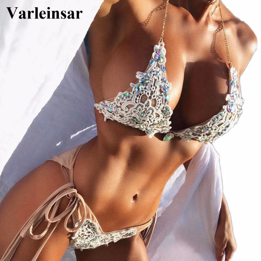 Buy 2018 New Sexy Crochet Jewelry Bikini Set two