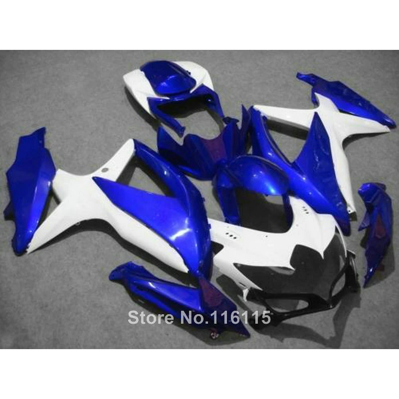 ZXMT Motorcycle Painted Fairing Kit Blue Shark Fairings fits for Suzuki GSXR600 GSXR750 2008 2009 2010 K8 