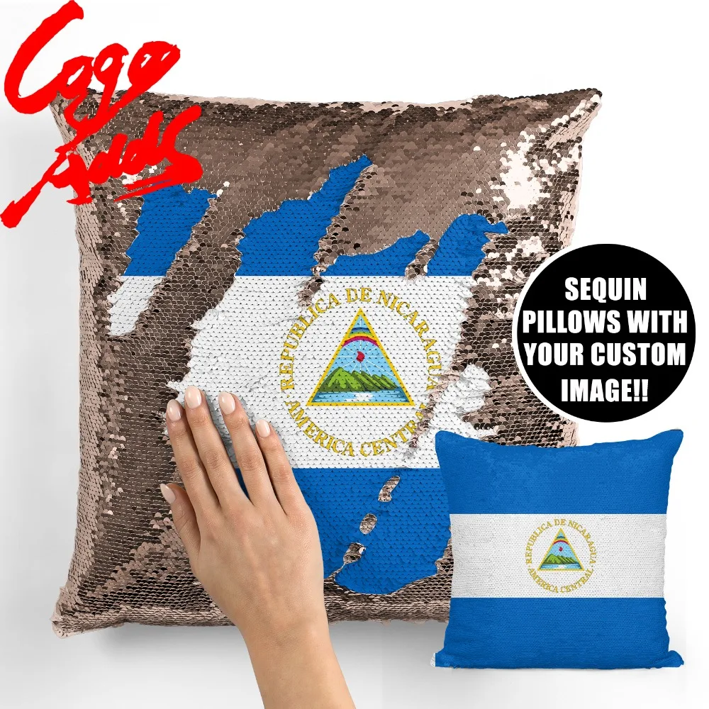 

Nicaragua home decoration accessories room decoration cushion cover throw pillows reversible mermaid sequin pillow case cover
