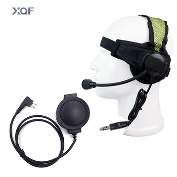 

HD02 Tactical Bowman Elite II Radio Headset With 324 Large Round J Standard Plug for Motorola Walkie Talkie GP3688 GP68 EP450