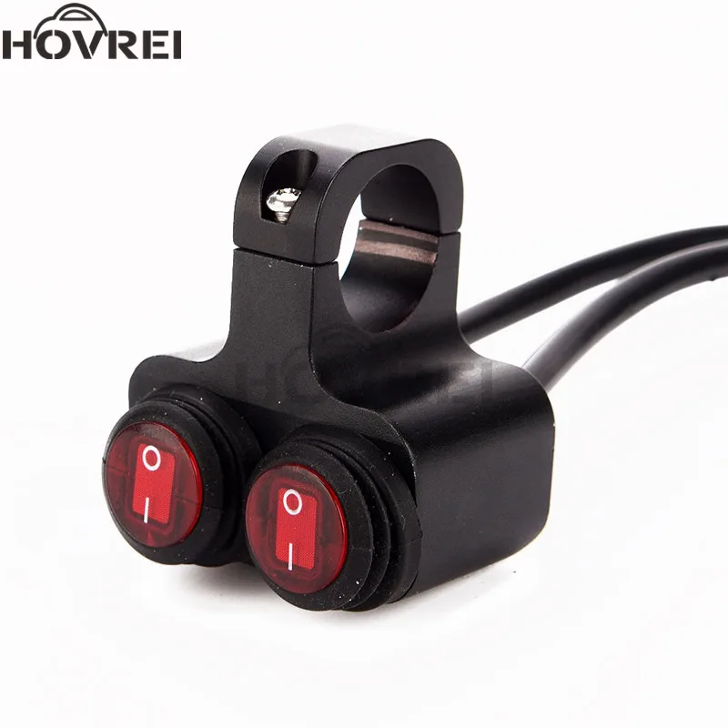 12v 16A Motorcycle CNC Aluminum 22 24mm Handlebar Headlight Switch