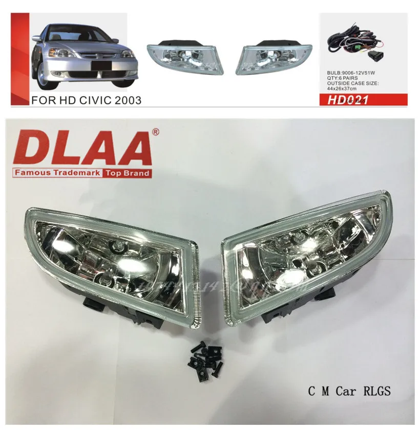 Car fog lamps, light source, safety DLAA fog lamps, suitable for Honda  FOR HD-CIVIC 2003 9006/12 V 51 w