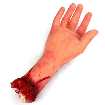 

Human Arm Hand Bloody Dead Body Parts Haunted House Halloween Prop Right
