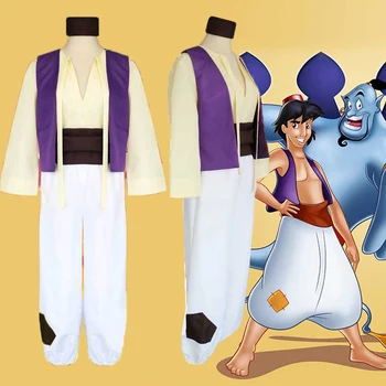 

Hot! Halloween Custom-made Animation Aladdin Prince Cosplay Costume Men Clothes XXS-3XL