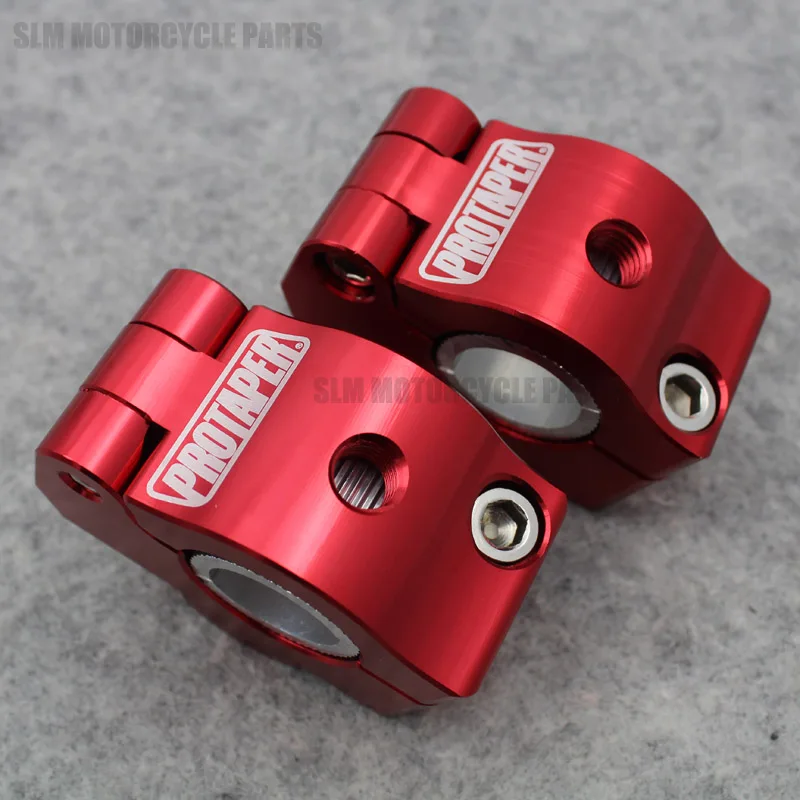 651 CRF250 HANDLE BAR CLAMPS MOUNTS 28MM FAT BAR CLAMPS RED MXPUK CRF 250 