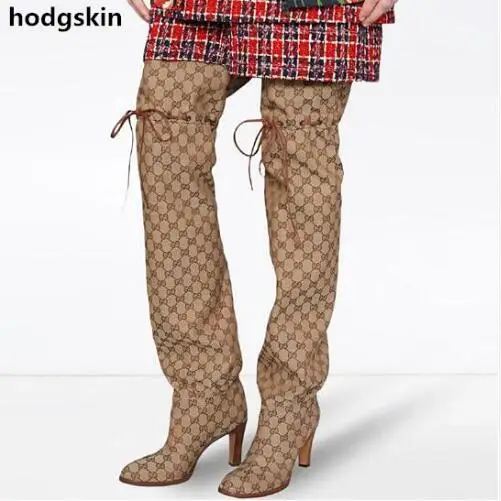 

2019 Winter Long boots High Heels Thigh High Women Boots Over Knee High Sexy Ladies Shoes Loose Comfortable Zapatillas