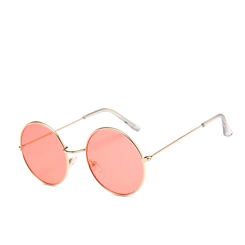 Xinfeite Солнцезащитные очки Модные металлические круглые рамки красочные UV400 для отдыха на открытом воздухе летние солнцезащитные очки для мужчин и женщин X443 - Цвет линз: 2