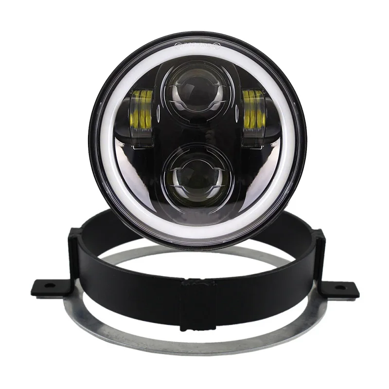 

For Honda VTX 1300 and 1800 5 3/4" LED Chrome Headlight Kit with Bracket and Hardware - Plug