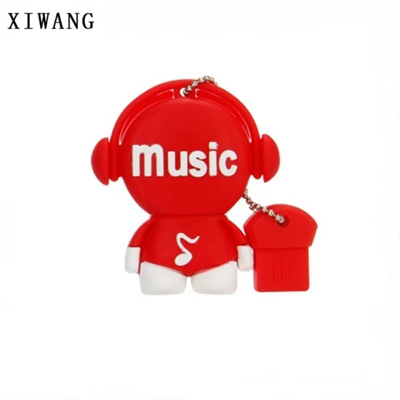 new Cartoon Mini Music Series USB 2.0 4GB 8GB pendrive 16GB pen drive 32GB 64GB USB Flash Drive Personal usb Stick Free Shipping - Цвет: red