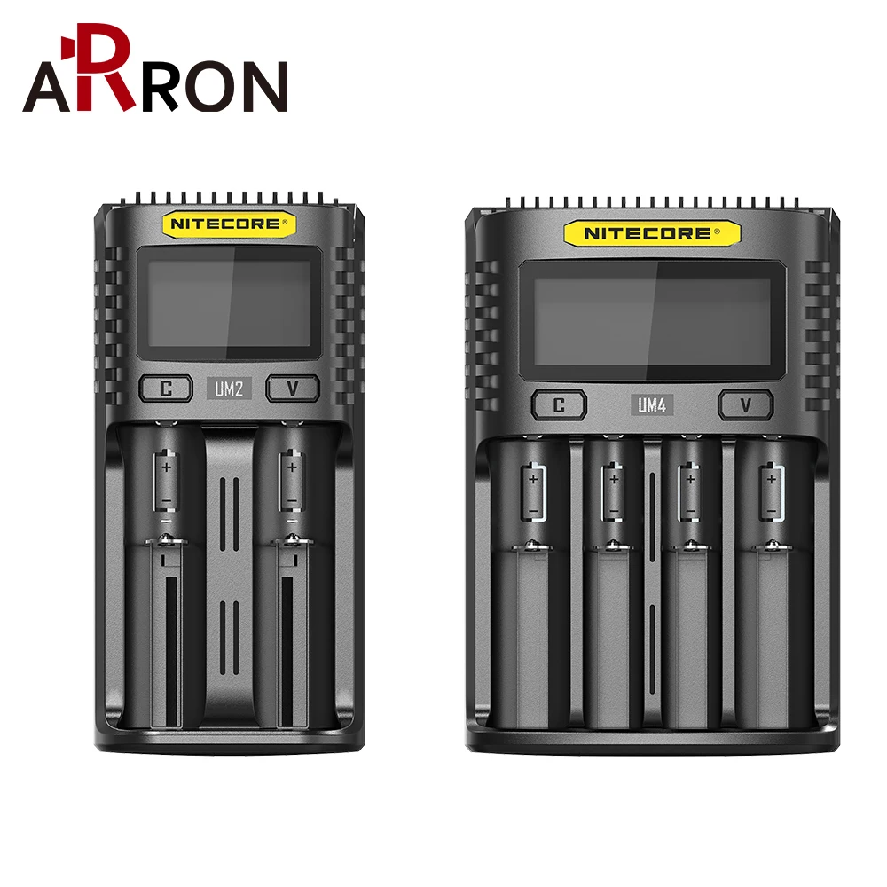 

Official Nitecore UM4 UM2 SC4 USB QC Battery Charger Intelligent Circuitry Global Insurance li-ion AA AAA 18650 21700 26650