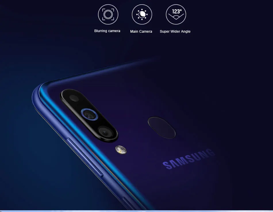 Brand Samsung Galaxy A60 LTE Mobile Phone 6.3" 6G RAM 128GB ROM Snapdragon 675 Octa Core 32.0MP+8MP+5MP Rear Camera Cell Phone