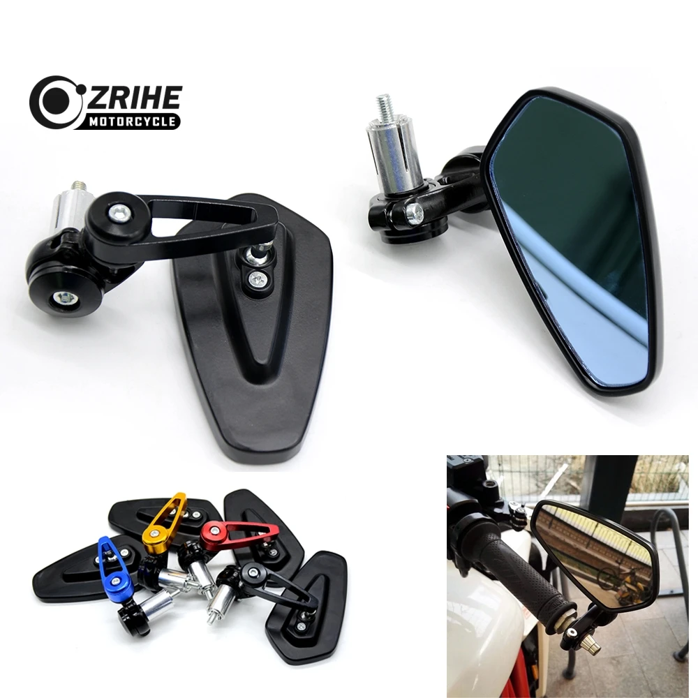 

Motorcycle Folding 7/8" 22mm handlebar end side rearview mirror For yamaha fz1 fz8 fz6 FZ-09 MT 07 09 XT660R XT660X