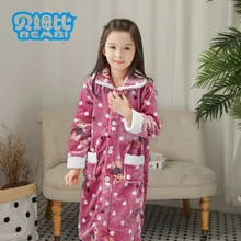 Robe For children Flannel Cardigan Nightgown Boy And Girl winter lounge gown