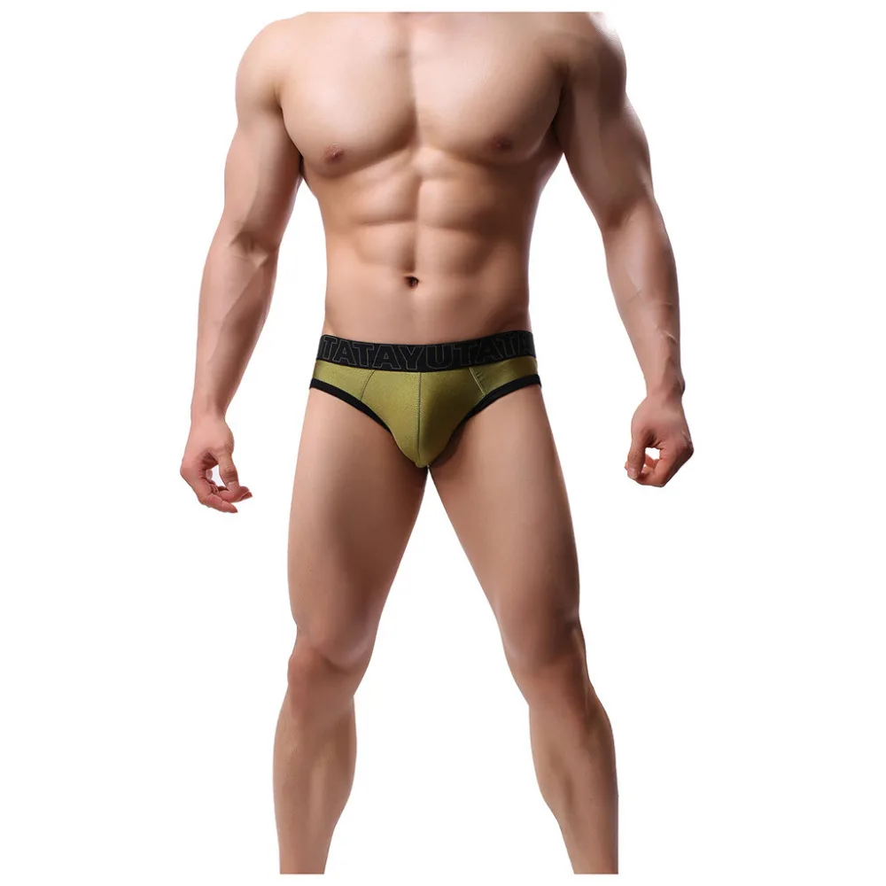 2019 Men's sexy low waist beach briefs seaside sports men's casual comfort shorts quick-drying beach shorts men 40J3 (4)