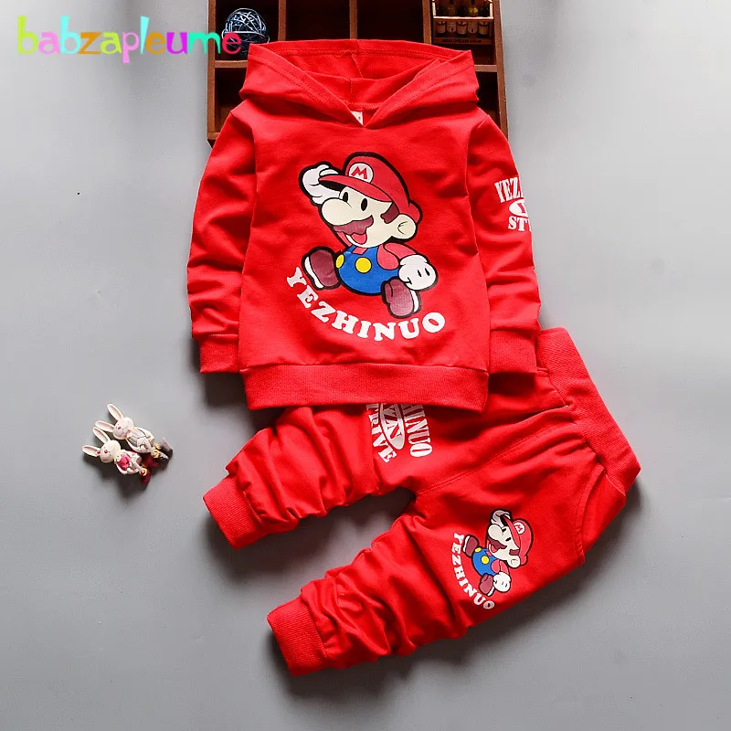 

2Piece/0-3Years/Spring Autumn Toddler Boys Clothes Cartoon Hooded T-shirt+Pants Children's Sports Suits Baby Clothing Set BC1259