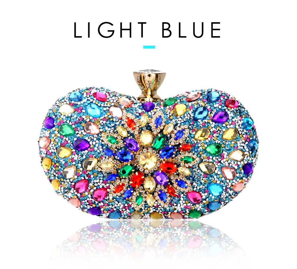 Chaliwini вечерний бриллиантовый женский клатч с цветочным рисунком с множеством кристаллов на бретельках, Свадебный Кошелек, подходящие сумочки-портмоне