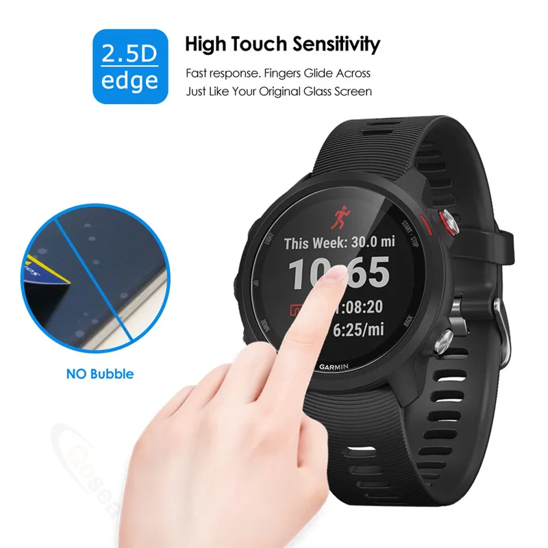 Qosea 2 шт. закаленное стекло для Garmin Forerunner 245 музыка 945 пленка часов 45 45S защита