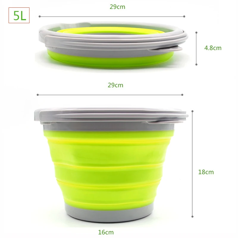 UPORS 5/10L Collapsible Silicone Ice Bucket Food Grade Whisky Beer Wine Cooler Folding Ice Cube Champagne Bucket Bar Accessories