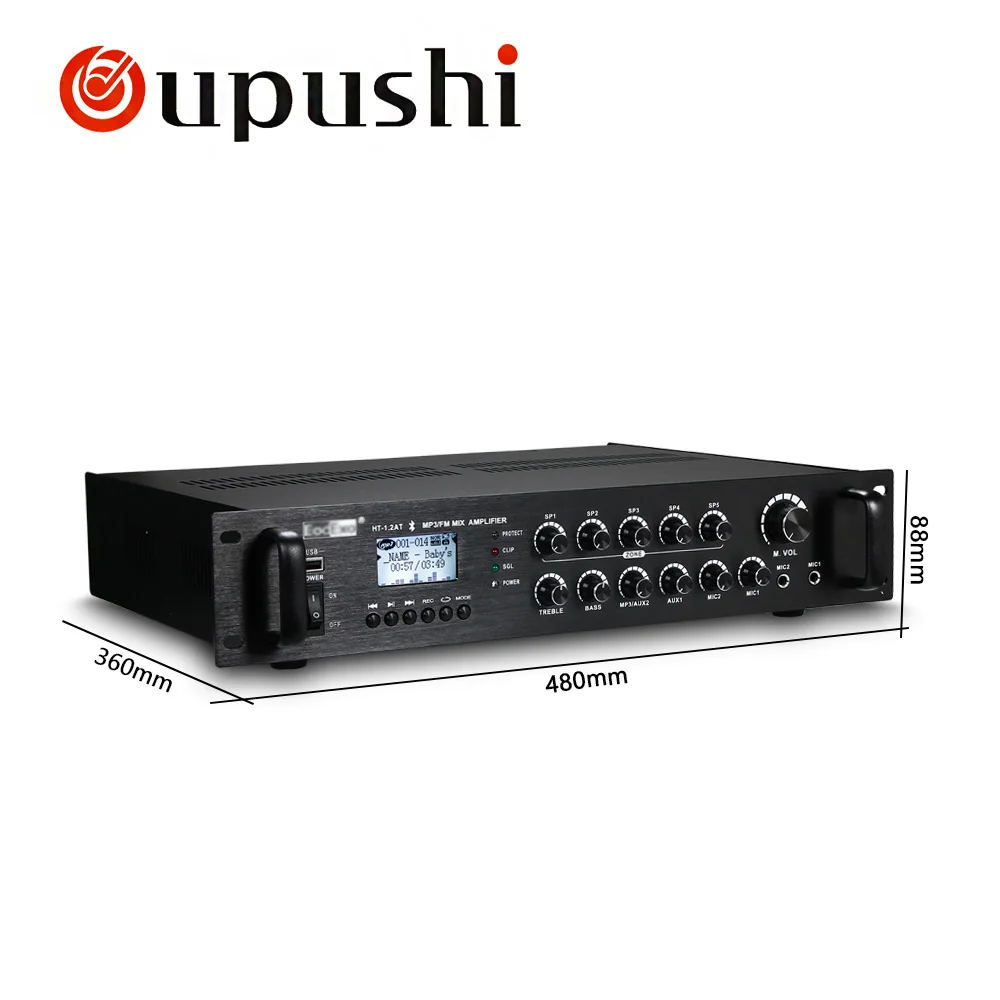 Oupushi HT-3.6AT 5 Zones Mixer Control PA system