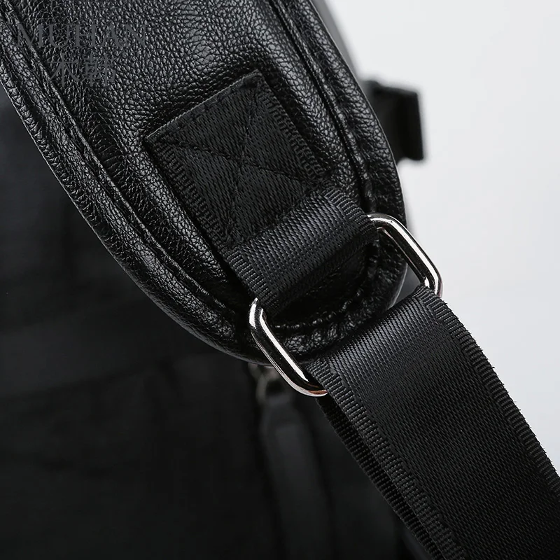 Повседневные однотонные черные рюкзаки высокого качества из натуральной кожи и мягкой овчины для ноутбука для подростков, мужские дорожные сумки