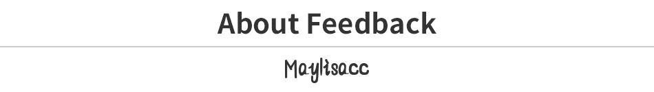 About Feedback