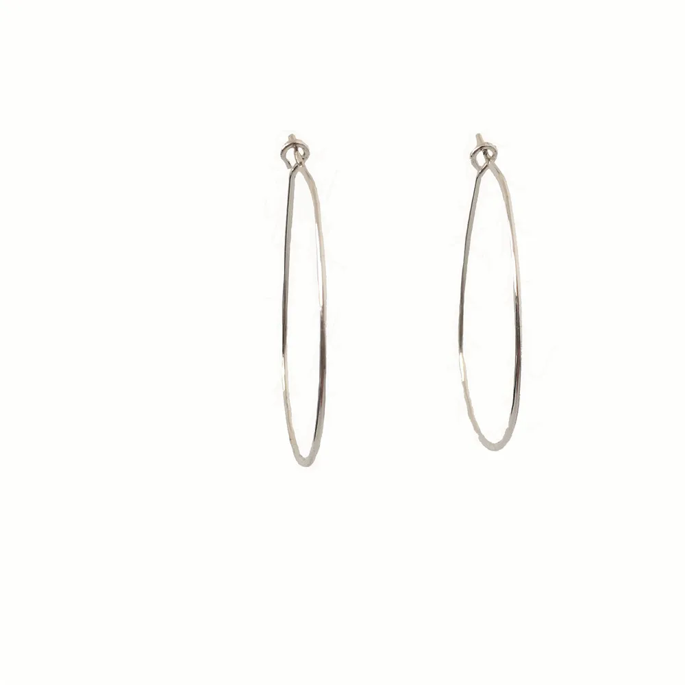 

CASUAL WOMEN EARRING GOLD SILVER COLOR PLATING THIN HOOP EARRING