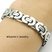 Мужские и женские браслеты 316L из нержавеющей стали Византийский браслет цепь хит-хоп вечерние для байкеров, подарок,, KB006