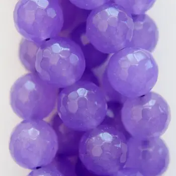 

10 mm Faceted Deep Lilac Quartz - Round 10 mm Colored Quartz beads, Semi Precious Gemstone Beads - Full Strand 15", 37 beads