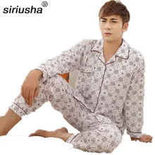 Горячая Распродажа, настоящая Пижама Homme,, все сезоны, хлопковые пижамы, Мужские пижамные комплекты, плюс удобрение, длинный рукав, код S06