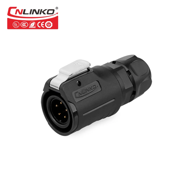CNLINKO M16 Пластик круглый 5 контактный зажим проводки водонепроницаемый ip67 разъем