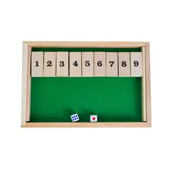 Деревянный 9 номер Shut Box игрушка игровая деревянная доска классический настольный игрушечные лошадки с 2 кубики Обучающие деревянные