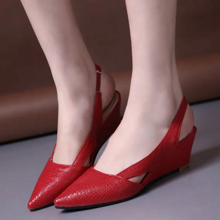 

Big Size 11 12 13 wedges shoes for women sandals women shoes woman ladies summer Sharp shallow sloping heel strap sandals