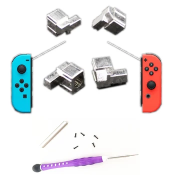 

4PCS Metal Lock Buckles+Disassemble Screwdriver Conductive Foam Sponge Repair Tool Kit for Nintend Switch NS Joy Con NX Joy-Con