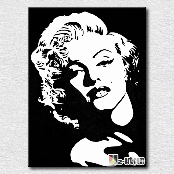 

White and black paintings for living room decoration wall hangings canvas oil painting Marilyn Monroe pictures