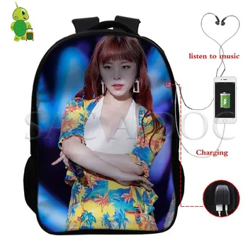

Kpop Mamamoo Multifunction Backpack Women Men USB Charge Laptop Backpack Solar /Moon Byul / Whee In /Hwa Sa Printed Travel Bags