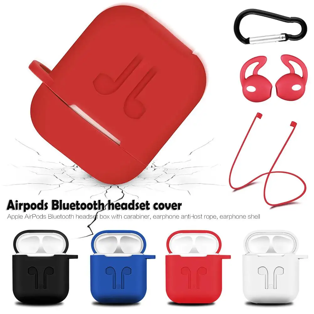 4 в 1 нескользящий Силиконовый чехол для наушников Apple AirPod|Аксессуары наушников| |