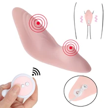 Remote Control Wearable Invisible Clitoris Stimulator Vibrator 10 Frequency Strapon Clit Vibrator Sex Toys Masturbator for Women